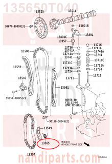 135650T040,SPRING, CHAIN DAMPER,سستة 