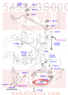 545843S000,BUSH-FR LWR ARM(G),2S000-2T000-4H000 جلدة مقص