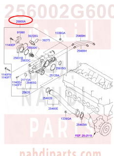 256002G600,CONTROL ASSY-COOLANT TEMPERATURE,2G700 قاعدة ترمستات