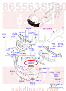 865563S000,BRACKET ASSY-FR BPR UPR SIDE,RH,قاعدة شمعة يمين