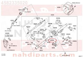 4582335020,PAWL ASSY, TILT STEERING,ذراع  توجيه الطارة 