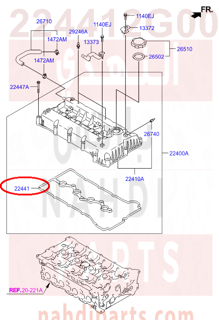 224412G000,GASKET-ROCKER COVER,قزقيت غطاء بلوف