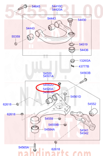 545513L000,BUSH-LWR ARM,RR,3K000 جلدة مقص