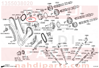 1355038020,TENSIONER ASSY, CHAIN, NO.2,شداد  