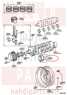 1101135020,CRANK SHAFT WASHER SET,هلال كرنك