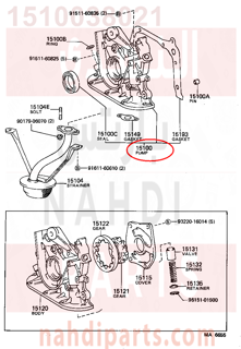 1510038021,PUMP ASSY, OIL,طرمبة زيت مكينة - مضخة