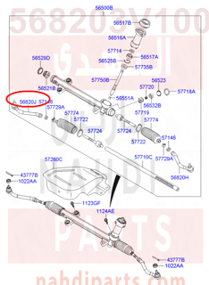 568203V100,END ASSY-TIE ROD,RH,ذراع دركسون خارجي يمين