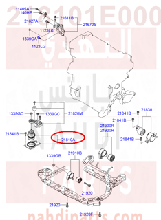 218101E000,BRACKET ASSY-ENGINE MTG,1G000 كرسي مكينة