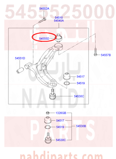 5455525000,BUSH-FR LWR ARM"G",جلدة مقص