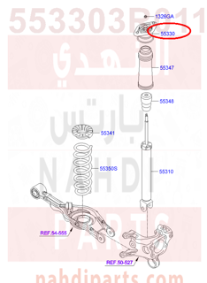 553303R011,BRACKET-SHOCK ABSORBER MTG,2S100-C1100-3V010 كرسي مساعد خلفي