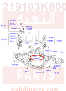 219103K800,BRACKET ASSY-ROLL STOPPER,FR,كرسي مكينة