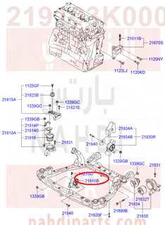 219103K000,BRACKET ASSY-ROLL STOPPER,FR,كرسي مكينة