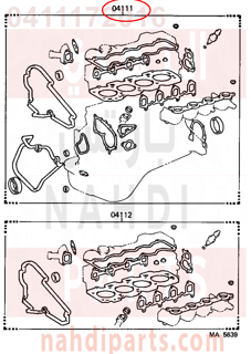 0411172016,GASKET KIT, ENGINE OVERHAUL,طقم وجيه 