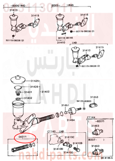 0431130111,CYLINDER KIT, CLUTCH MASTER, اصلاح علبة كلتش 