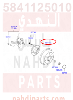 5841125010,DRUM ASSY-RR BRAKE,N/A