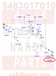 5483017010,LINK ASSY-FRONT STABILIZER,LH,مسمار توازن امامي