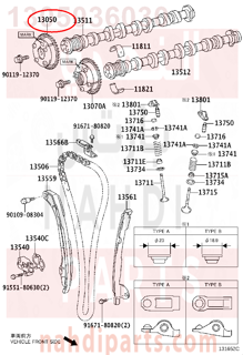 1305036030,GEAR ASSY, CAMSHAFT TIMING,ترس 