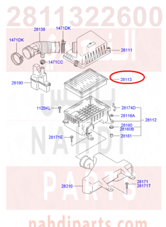 2811322600,FILTER-AIR CLEANER,فلتر هواء