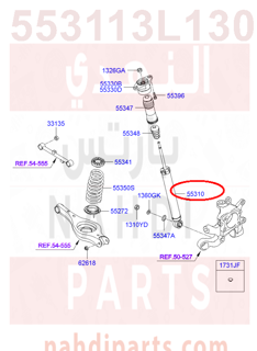 553113L130,SHOCK ABSORBER ASSY-REAR,مساعد خلفي