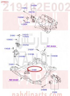 219102E002,BRACKET ASSY-ROLL STOPPER,FR,21910-2E501 كرسي مكينة