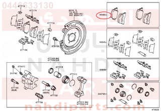 0446633130,REAR BRAKE PADS,قماش فرامل خلفى  