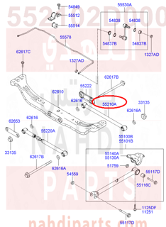 552102D000,ARM ASSY-RR SUSPENSION RR,LH,مقص