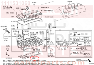 1111531060,GASKET, CYLINDER HEAD,وجه راس مكينة 