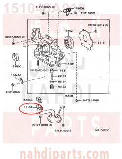 151040A010,STRAINER SUB-ASSY, OIL,مصفاة