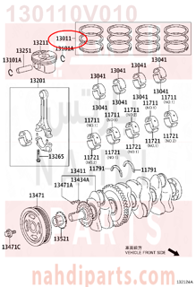 130110V010,RING SET, PISTON,شنبر بستم - شنابر مقاس ستاندر