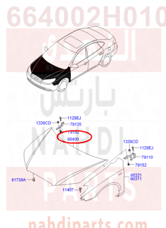 664002H010,PANEL ASSY-HOOD,كبوت