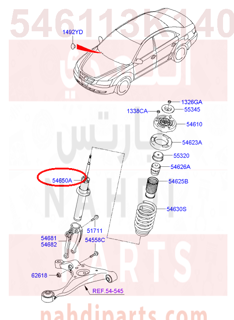 546113K140,STRUT ASSY,مساعد امامي