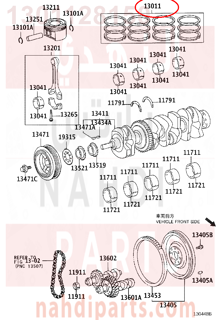 1301128150,RING SET, PISTON,شنبر بستم - شنابر مقاس ستاندر