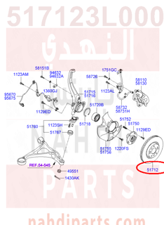 517123L000,DISC-FRONT WHEEL BRAKE,هوب امامي