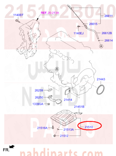 215102B040,PAN ASSY-ENGINE OIL,2B020 كارتير مكينة