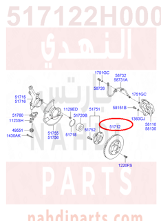 517122H000,DISC-FRONT WHEEL BRAKE,هوب امامي