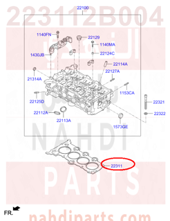 223112B004,GASKET-CYLINDER HEAD,قزقيت راس