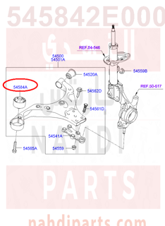 545842E000,BUSH-FR LWR ARM(G),جلدة مقص