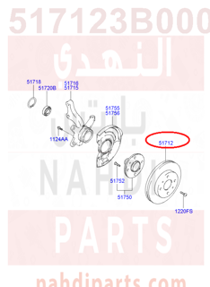 517123B000,DISC-FRONT WHEEL BRAKE,39001 هوب امامي