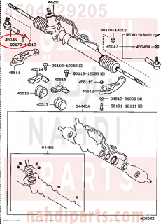 4504629205,END SUB-ASSY, TIE ROD, RH,ذراع دركسون خارجي - يمين