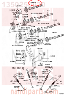 1350250020,CAMSHAFT, NO.2,عمود تيمن 