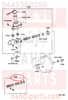 0449360280,CYLINDER KIT, BRAKE MASTER,اصلاح علبة فرامل فوق 