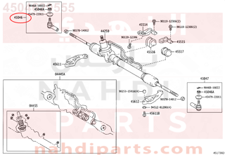 4504629555,END SUB-ASSY, TIE ROD, RH,ذراع دركسون خارجي - يمين