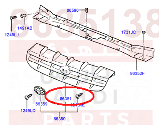 8635138030,GRILLE-RADIATOR,شبك