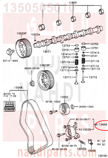 1350505010,IDLER SUB-ASSY, TIMING BELT, NO.1,جنزير 