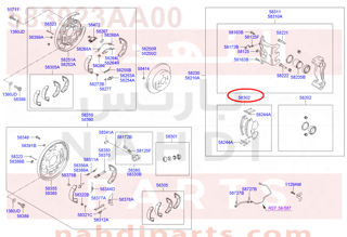 583023AA00,PAD KIT-REAR DISC BRAKE,3KA51-1FA50-2HA00-2EA00 قماش خلفي