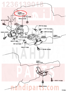 1236139018,INSULATOR, ENGINE MOUNTING, FRONT,كرسي مكينة