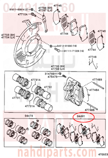 0449135160,PAD KIT, DISC BRAKE, FRONT,قماش فرامل خلفى  