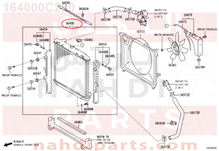 164000C280,RADIATOR ASSY,لديتر ماء - مبرد مكينه