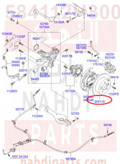 584112H300,DISC-REAR BRAKE,هوب خلفي