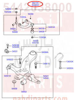 5442038000,ARM ASSY-FR UPR,RH,مقص امامي يمين فوق